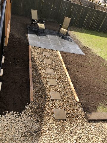 Stepping Stone Path to Patio